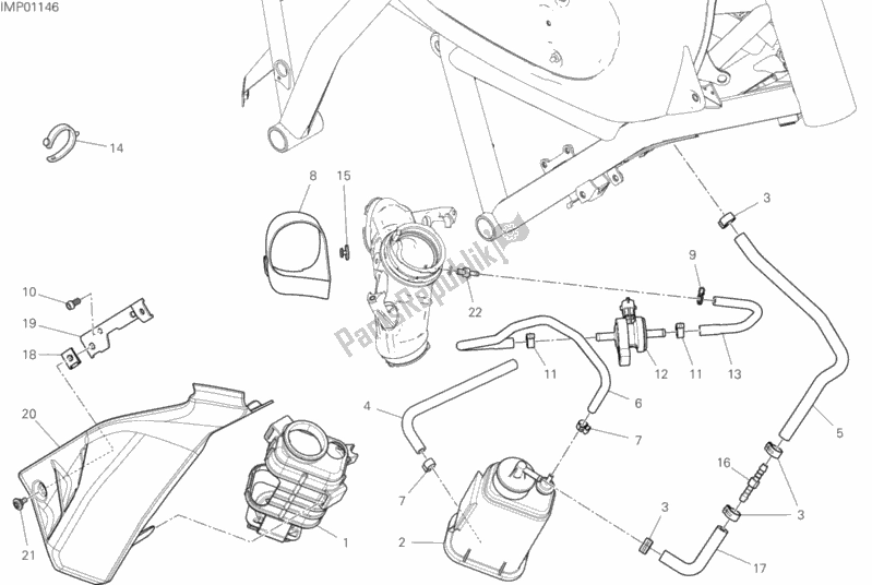 Wszystkie części do Filtr Kanistrowy Ducati Scrambler Cafe Racer Thailand USA 803 2020